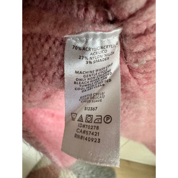 LOFT Ann Taylor Pink Fuzzy Turtleneck Sweater Size XS Cozy Super soft Coquette - Picture 4 of 7